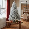 HomeRoots 4' Slender Flocked Fir Christmas Tree - 2 of 3