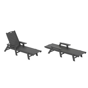 WestinTrends Adirondack Outdoor Chaise Lounge for Patio Garden Poolside (Set of 2) - 1 of 4