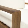 PAGED Patio Dining Chairs Wood Patio Chairs with Waterproof Thick Cushion, Unique Back Design for Garden, Patio, Lawn - 4 of 4