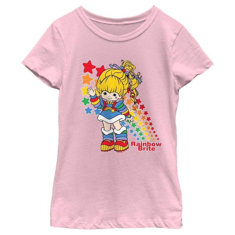 Girl's Rainbow Brite Hello Portrait T-Shirt, 1 of 5
