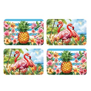Briarwood Lane Summer Double Sided Placemat (4-pack) 17x11.25 Flamingo Pair For Summer Pineapple Placemat - 1 of 4