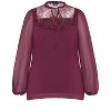 Women's Plus Size Greta Top - plum | CITY CHIC - 4 of 4