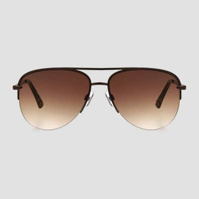Women's Tortoise Shell Print Aviator Sunglasses - Universal Thread™ Light Brown