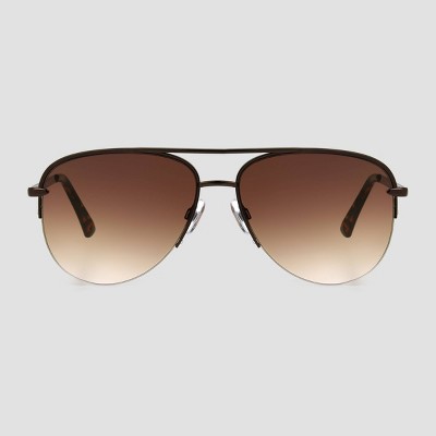 Universal Thread Women's Tortoise Shell Print Aviator Sunglasses - Light Brown - Each