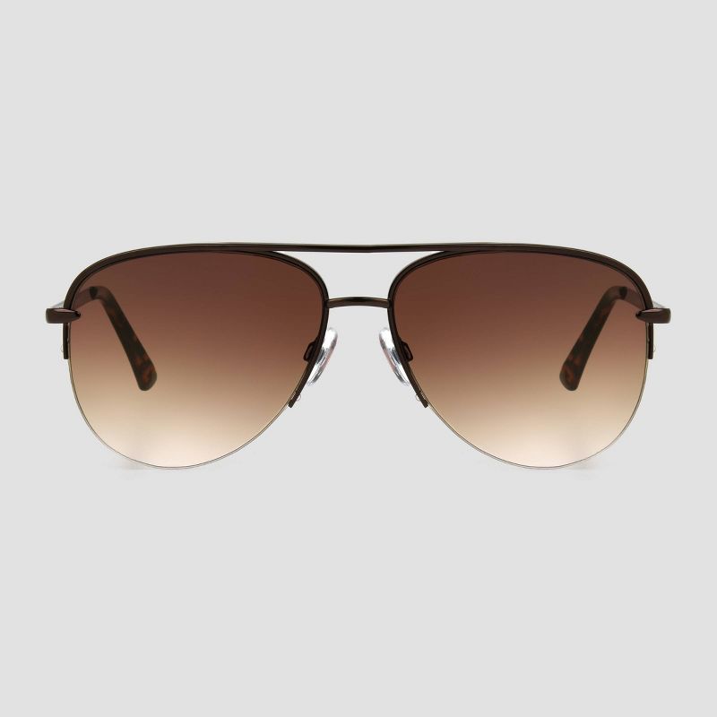 Women&#39;s Tortoise Shell Print Aviator Sunglasses - Universal Thread&#8482; Light Brown, 1 of 8