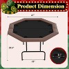 8-Player Foldable Poker Table, Octagon Blackjack & Texas Holdem Table with Cup Holders, Collapsible Casino Style Game Table - 2 of 4