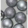 Northlight Shatterproof 4-Finish Christmas Ball Ornaments 3.25" (80mm) - Pewter Gray - 32ct - 3 of 4