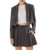 EXLURA Women's Business Casual Blazer Suit Sets and Pleated Mini Skirt 2 Piece Outfits Trendy Long Sleeve Y2K Clothes 2025 - 4 of 4