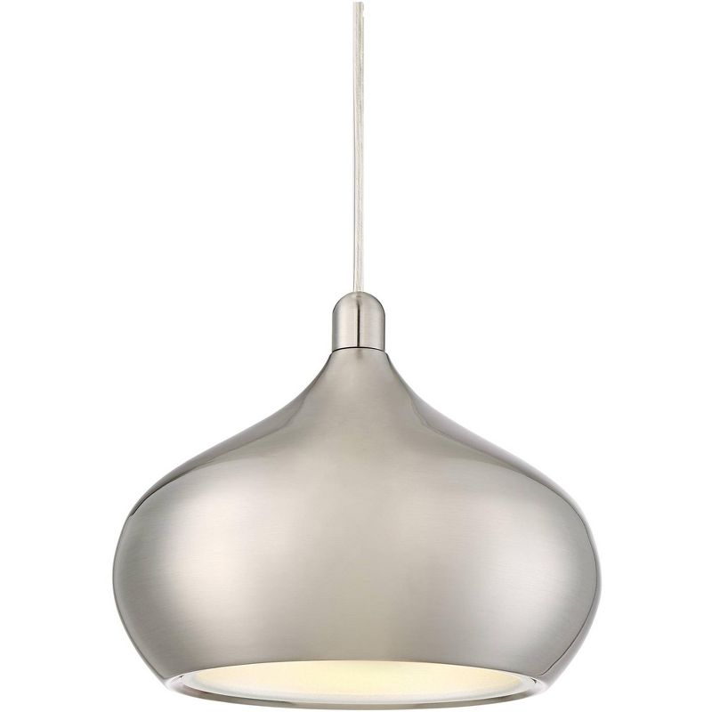 Possini Euro Design Holland Satin Nickel Mini Pendant Light 7 1/2" Wide Modern LED Fixture for Dining Room House Foyer Kitchen Island Entryway Bedroom, 3 of 9