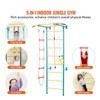 VEVOR Indoor Jungle Gym for Toddlers, 5-in-1 Climbing Playset with Carbon Steel Swedish Ladder and Wall Ladder, Supports 220 lbs, Multicolor - 3 of 4