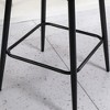 Sapphtopaz Modern Set of 2 Bar Stools 360°Swivel Upholstered Barstools with Backs and Metal Legs High Chair for Kitchen Island, Dining Room - 3 of 4