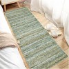 Modern Farmhouse Area Rugs Machine Washable Printed Braid Accent Carpet with Non-Slip Backing Stain Resistant Floor Carpet Soft Low Pile Rugs - 3 of 4