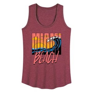 Women's - Instant Message - Miami Beach Graphic Racerback Tank - 1 of 4