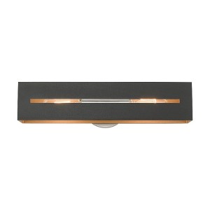 Livex Lighting Soma 2 - Light Vanity in  Textured Black - 1 of 2