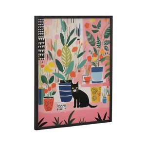 Kate & Laurel All Things Decor 16"x20" Gallery Whimsical Houseplants and a Black Kitty Cat Print by The Creative Bunch Studio Black - 1 of 4