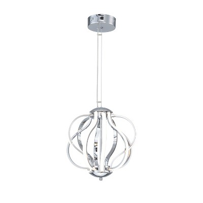 C Cattleya 10-Light Chrome 3000K LED Chandelier Pendant Light