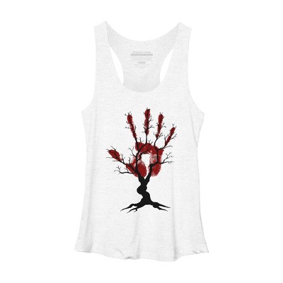Women's Design By Humans Halloween Tree By aisenArt Racerback Tank Top