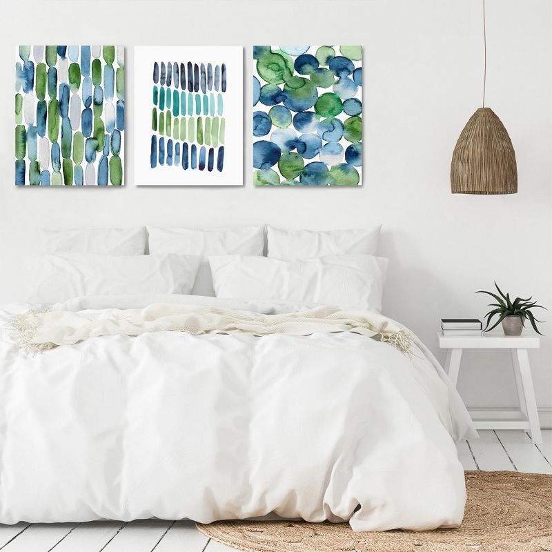 Americanflat Modern Beach Glass Abstract by Lisa Nohren Triptych Wall Art - Set of 3 Canvas Prints, 3 of 7