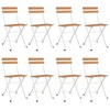 vidaXL Folding Bistro Chairs 8 pcs Solid Wood Acacia and Steel - 2 of 4