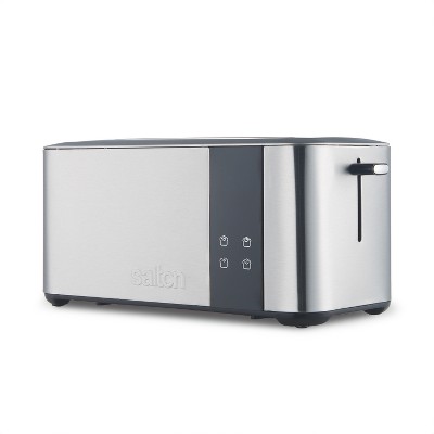 Salton Stainless Steel Digital 4-Slice Long Slot Toaster