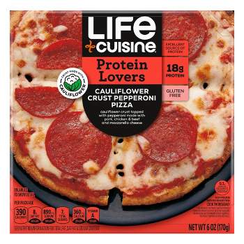 Life Cuisine Protein Lovers Gluten Free Frozen Cauliflower Crust Pepperoni Pizza - 6oz