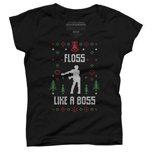 Girl's Design By Humans ugly christmas sweater By shirtpublic T-Shirt - 1 of 3