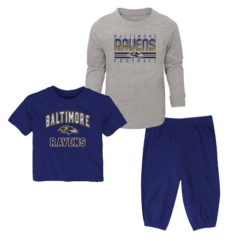 NFL Baltimore Ravens Baby Boys' 3pk Coordinate Set - 18M