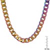 Steeltime 24" multi colored ip stainless stseel cuban link necklace - 3 of 4
