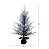 Nearly Natural 4-ft Pre-Lit Halloween Black Twig Artificial Fall Tree in Burlap Planter with 63 Warm White LED Lights - 2 of 4