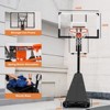 SKONYON 4.8-10FT Height Adjustable Portable Basketball Hoops with 44 Inch Shatterproof Backboard - 3 of 4