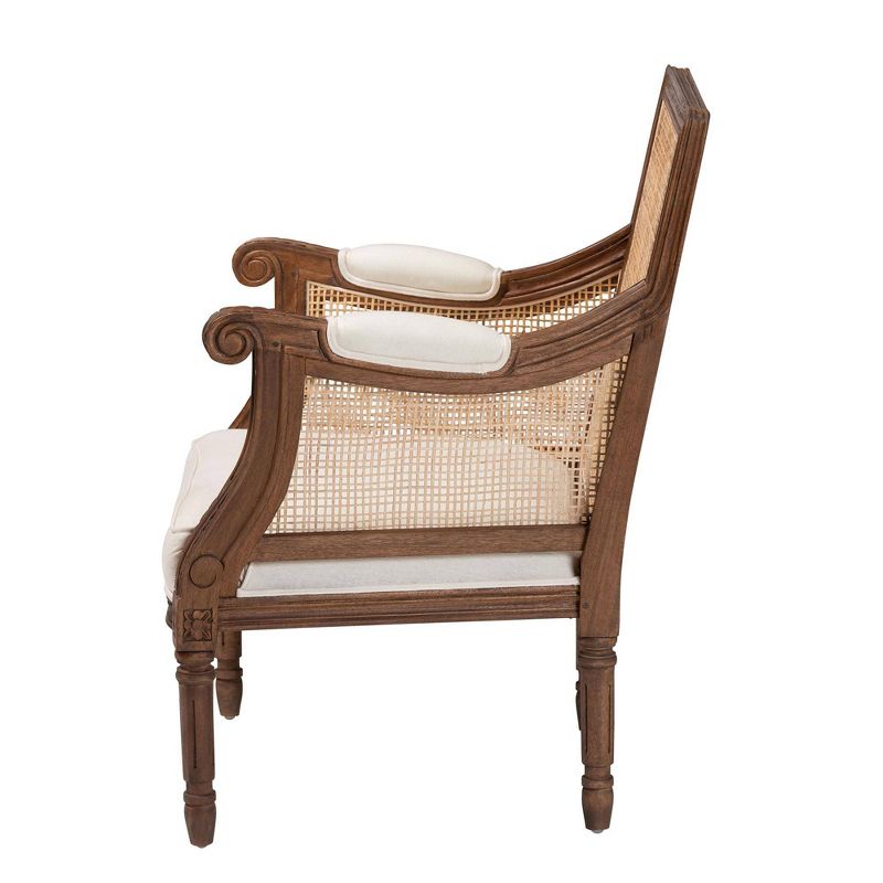 bali &#38; pari Desmond Fabric and Wood Accent Chair, 4 of 10