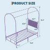 TackView Canopy Bed Frame with Upholstered Headboard,Arched Decorative Design,Kids Bed with Underbed Storage - 3 of 4