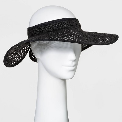 Women's Wide Brim Straw Visor Hat - A New Day™ 