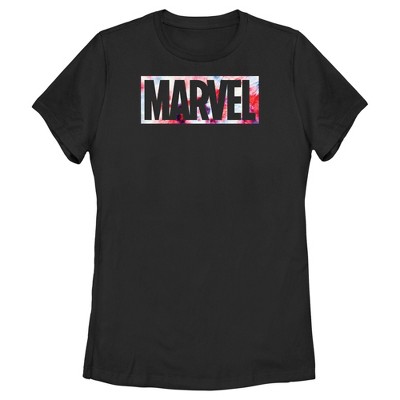 Women's Marvel Classic Patriotic Tie-dye Logo T-shirt : Target