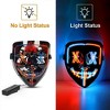 GustoWave [2PACK] Halloween Led Mask Light Up Scary Mask Purge Mask with 3 Lighting Modes for Halloween Cosplay Costume,Blue/Red + Green/Purple - 4 of 4