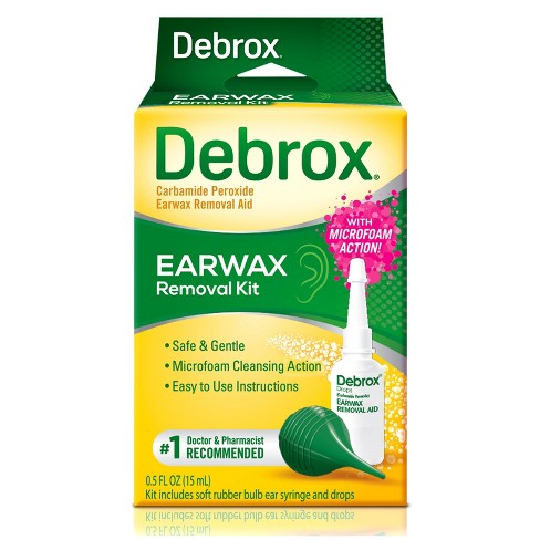 Debrox Earwax Removal Kit with Ear Drops & Bulb Ear Syringe - 0.5 fl oz - image 1 of 4