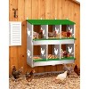 Coucheta Chicken Nesting Box, Wall Mount/Free Standing Poultry Nest for Chickens, Metal Chicken Laying Boxes with Perch, Secure Lid, Vented Holes - 3 of 3