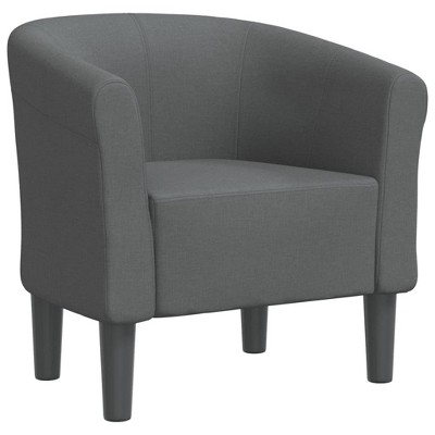 vidaXL Tub Chair - Dark Gray Fabric Accent Armchair for Living Room, Bedroom, Office - Comfortable