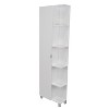 Chery Life Corner Cabinet, Five Open Shelves, Single Door - 2 of 4