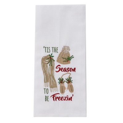Park Designs Freezin Embroidered Dishtowel Set of 2