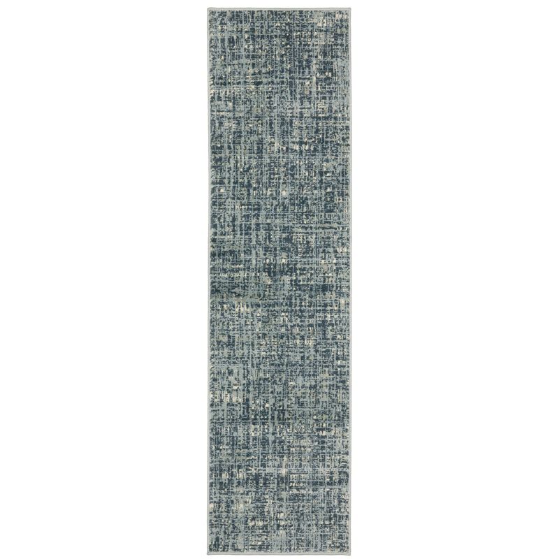 Bryant Etched Striped Indoor Area Rug Teal/Gray - Captiv8e Designs, 1 of 4