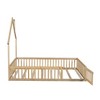 XIYUYEU Full Size Floor Bed Modern Bed Frame with House-Shaped Headboard, Guardrail and Door for Bedroom - 3 of 4