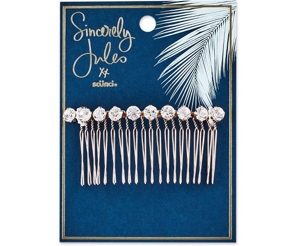 Sincerely Jules by Sc&#252;nci Rhinestone Metal Comb