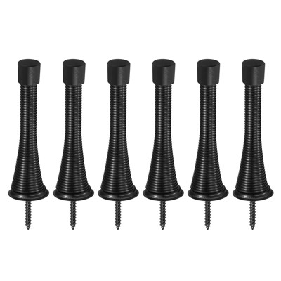 Unique Bargains Spring Steel Rubber Bumper Tips Door Stop