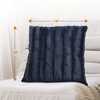 Cheer Collection Luxurious Faux Fur Throw Pillows Set of 2 - Blue (16" x 16") - 3 of 4