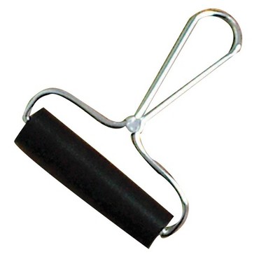 Lightweight Hard Rubber Brayer with Metal Handle, 4 Inches