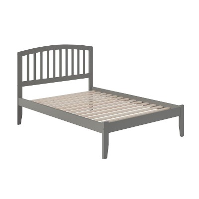 AFI Furnishings Richmond Full Platform Bed with Open Footboard and Turbo Charger in Grey