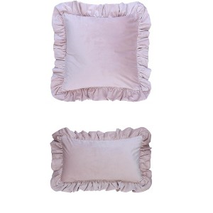 REGALWOVEN 2 Pcs Scalloped Trim Outdoor Throw Pillow Covers for Sofa Living Room Home Decor - 1 of 4