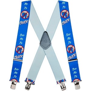 Suspender Store Men’s 2" “Say No to Crack” Clip X-Back Suspenders - 1 of 4
