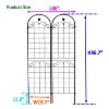 Lorna 2Pack/4Pack 86.7''x19.7''Metal Garden Trelli, Flower Support Tiered Planters for Climbing Plants, Patio Outdoor Furniture - The Pop Home - 3 of 4